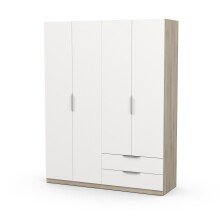 Drehtürenschrank >GHOST< in Matt weiß - 157,3x203x51,1cm (BxHxT)
