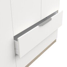 Drehtürenschrank >GHOST< in Matt weiß - 157,3x203x51,1cm (BxHxT)