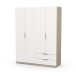 Drehtürenschrank >GHOST< in Matt weiß - 157,3x203x51,1cm (BxHxT)