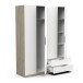 Drehtürenschrank >GHOST< in Matt weiß - 157,3x203x51,1cm (BxHxT)