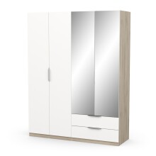 Drehtürenschrank >GHOST< in Matt weiß - 157,3x203x51,1cm (BxHxT)
