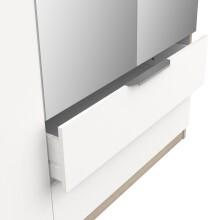 Drehtürenschrank >GHOST< in Matt weiß - 157,3x203x51,1cm (BxHxT)