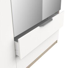 Drehtürenschrank >GHOST< in Matt weiß - 157,3x203x51,1cm (BxHxT)