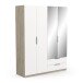 Drehtürenschrank >GHOST< in Matt weiß - 157,3x203x51,1cm (BxHxT)