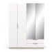Drehtürenschrank >GHOST< in Matt weiß - 157,3x203x51,1cm (BxHxT)
