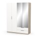 Drehtürenschrank >GHOST< in Matt weiß - 157,3x203x51,1cm (BxHxT)