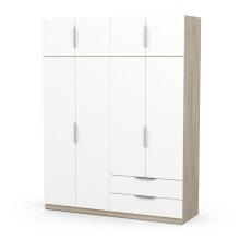 Drehtürenschrank >GHOST< in Matt weiß - 157,3x203x51,1cm (BxHxT)