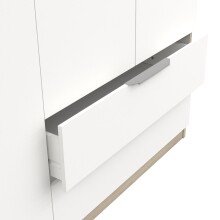 Drehtürenschrank >GHOST< in Matt weiß - 157,3x203x51,1cm (BxHxT)
