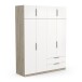 Drehtürenschrank >GHOST< in Matt weiß - 157,3x203x51,1cm (BxHxT)