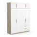 Drehtürenschrank >GHOST< in Matt weiß - 157,3x203x51,1cm (BxHxT)