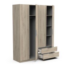 Drehtürenschrank >GHOST< in Kronberg Eiche - 157,3x203x51,1cm (BxHxT)