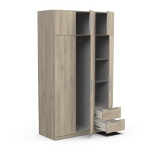 Drehtürenschrank >GHOST< in Kronberg Eiche - 119,4x203x51,1cm (BxHxT)