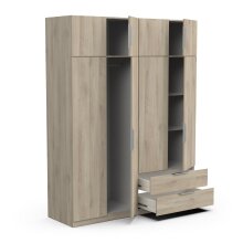 Drehtürenschrank >GHOST< in Kronberg Eiche - 157,3x203x51,1cm (BxHxT)