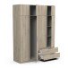 Drehtürenschrank >GHOST< in Kronberg Eiche - 157,3x203x51,1cm (BxHxT)