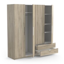 Drehtürenschrank >GLORY2< in Kronberg Eiche - 178,1x191,5x51,4cm (BxHxT)