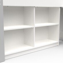 Etagenbett >HAMPTON< in Matt weiß - 210,3x97,8x124,2cm (BxHxT)