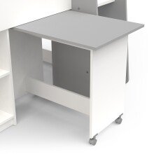 Etagenbett >HAMPTON< in Matt weiß - 210,3x97,8x124,2cm (BxHxT)