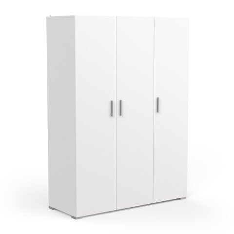 Drehtürenschrank >IZZY< in Matt weiß - 134,6x188,2x51,7cm (BxHxT)