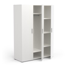 Drehtürenschrank >IZZY< in Matt weiß - 134,6x188,2x51,7cm (BxHxT)