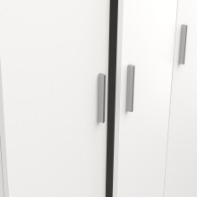 Drehtürenschrank >IZZY< in Matt weiß - 134,6x188,2x51,7cm (BxHxT)