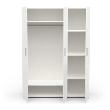 Drehtürenschrank >IZZY< in Matt weiß - 134,6x188,2x51,7cm (BxHxT)