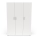 Drehtürenschrank >IZZY< in Matt weiß - 134,6x188,2x51,7cm (BxHxT)