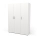 Drehtürenschrank >IZZY< in Matt weiß - 134,6x188,2x51,7cm (BxHxT)