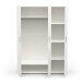 Drehtürenschrank >IZZY< in Matt weiß - 134,6x188,2x51,7cm (BxHxT)