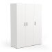 Drehtürenschrank >IZZY< in Matt weiß - 134,6x188,2x51,7cm (BxHxT)