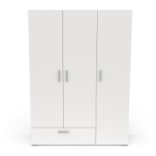 Drehtürenschrank >IZZY< in Matt weiß - 134,6x188,2x51,7cm (BxHxT)