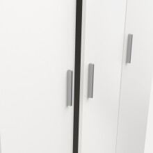 Drehtürenschrank >IZZY< in Matt weiß - 134,6x188,2x51,7cm (BxHxT)