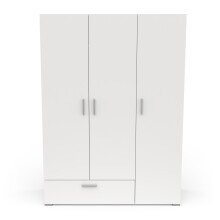 Drehtürenschrank >IZZY< in Matt weiß - 134,6x188,2x51,7cm (BxHxT)