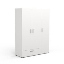 Drehtürenschrank >IZZY< in Matt weiß - 134,6x188,2x51,7cm (BxHxT)