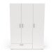 Drehtürenschrank >IZZY< in Matt weiß - 134,6x188,2x51,7cm (BxHxT)
