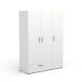 Drehtürenschrank >IZZY< in Matt weiß - 134,6x188,2x51,7cm (BxHxT)