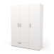 Drehtürenschrank >IZZY< in Matt weiß - 134,6x188,2x51,7cm (BxHxT)