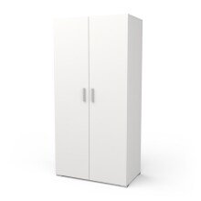 Drehtürenschrank >IZZY< in Matt weiß - 90,3x188,2x51,7cm (BxHxT)