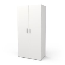 Drehtürenschrank >IZZY< in Matt weiß - 90,3x188,2x51,7cm (BxHxT)