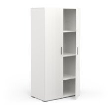 Drehtürenschrank >IZZY< in Matt weiß - 90,3x188,2x51,7cm (BxHxT)