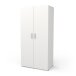 Drehtürenschrank >IZZY< in Matt weiß - 90,3x188,2x51,7cm (BxHxT)