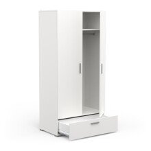 Drehtürenschrank >IZZY< in Matt weiß - 90,3x188,2x51,7cm (BxHxT)