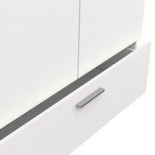 Drehtürenschrank >IZZY< in Matt weiß - 90,3x188,2x51,7cm (BxHxT)