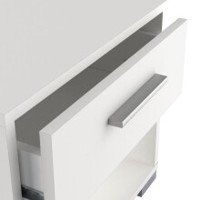 Nachttisch >IZZY< in Matt weiß - 43,2x39,7x36,2cm (BxHxT)