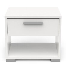 Nachttisch >IZZY< in Matt weiß - 43,2x39,7x36,2cm (BxHxT)