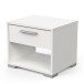 Nachttisch >IZZY< in Matt weiß - 43,2x39,7x36,2cm (BxHxT)
