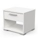 Nachttisch >IZZY< in Matt weiß - 43,2x39,7x36,2cm (BxHxT)