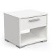 Nachttisch >IZZY< in Matt weiß - 43,2x39,7x36,2cm (BxHxT)