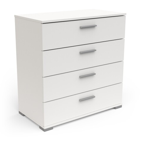 Schubkastenkommode >IZZY< in Matt weiß - 79,7x85,1x419cm (BxHxT)