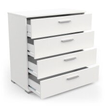 Schubkastenkommode >IZZY< in Matt weiß - 79,7x85,1x419cm (BxHxT)
