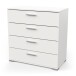 Schubkastenkommode >IZZY< in Matt weiß - 79,7x85,1x419cm (BxHxT)